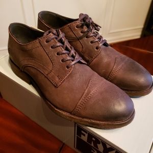 FRYE Everett Cap Toe Shoes Brown Men's 9M